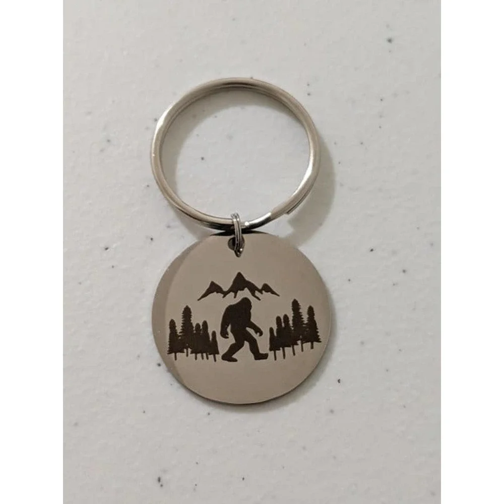 3/$20- 30mm charm New Yeti Sasquatch Bigfoot Ape Keychain Keyring Key chain ring